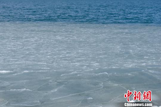 气温大幅下降致青海湖提前开始封冻