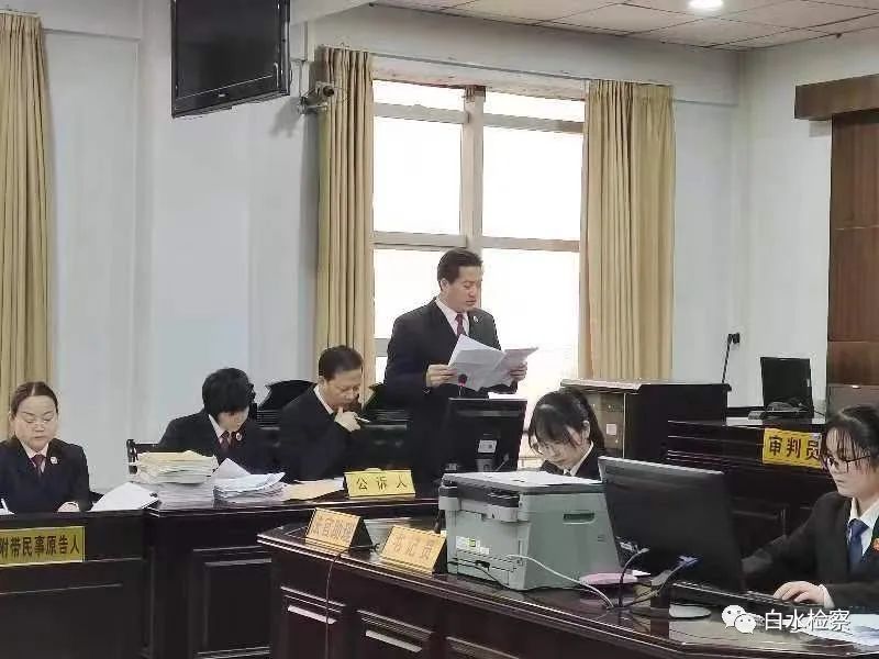 陕西白水：检察长出庭公诉一起刑事附带民事公益诉讼案