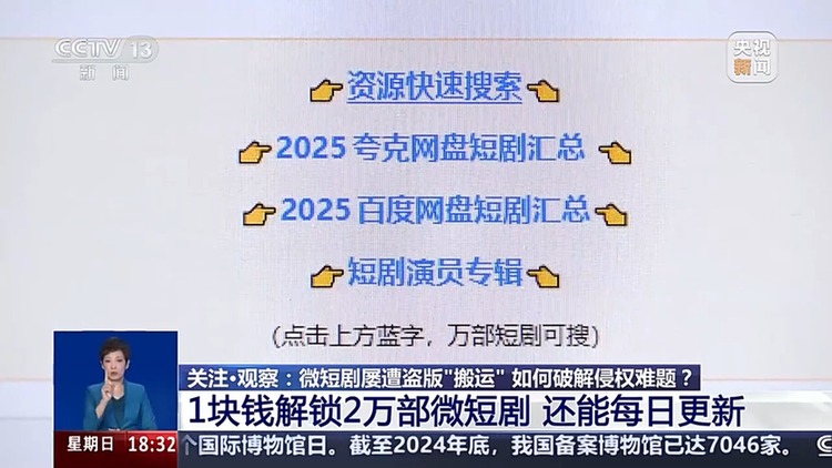 1块钱解锁2万部微短剧还能日更 侵权难题怎么破？
