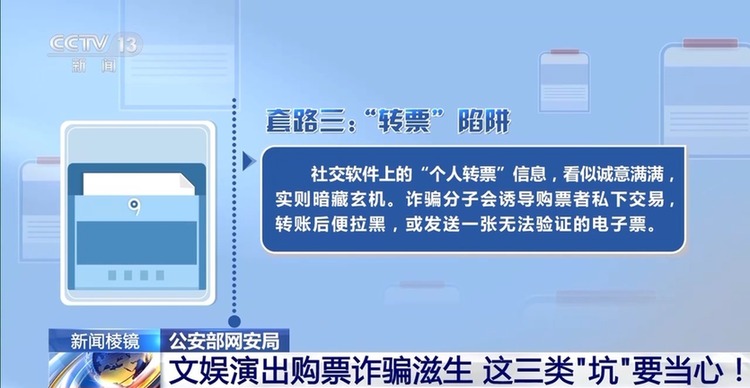 文娱演出购票诈骗滋生 这三类“坑”要当心！