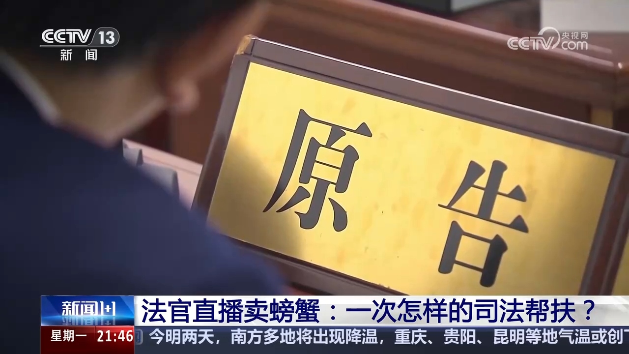 新闻1+1｜法官直播卖螃蟹：一次怎样的司法帮扶？