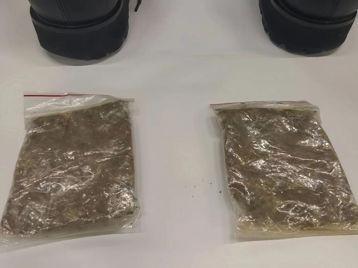 一进境旅客皮鞋内藏匿大麻24.3克 被西九龙站海关查获