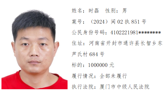 15人！厦门法院第四期预拘留公告