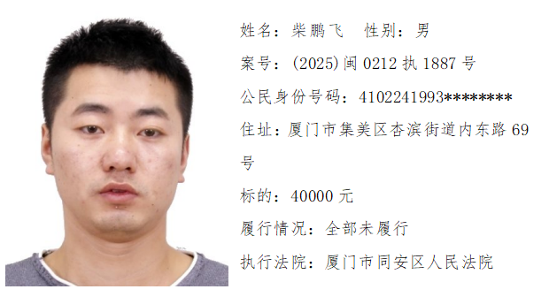 15人！厦门法院第四期预拘留公告